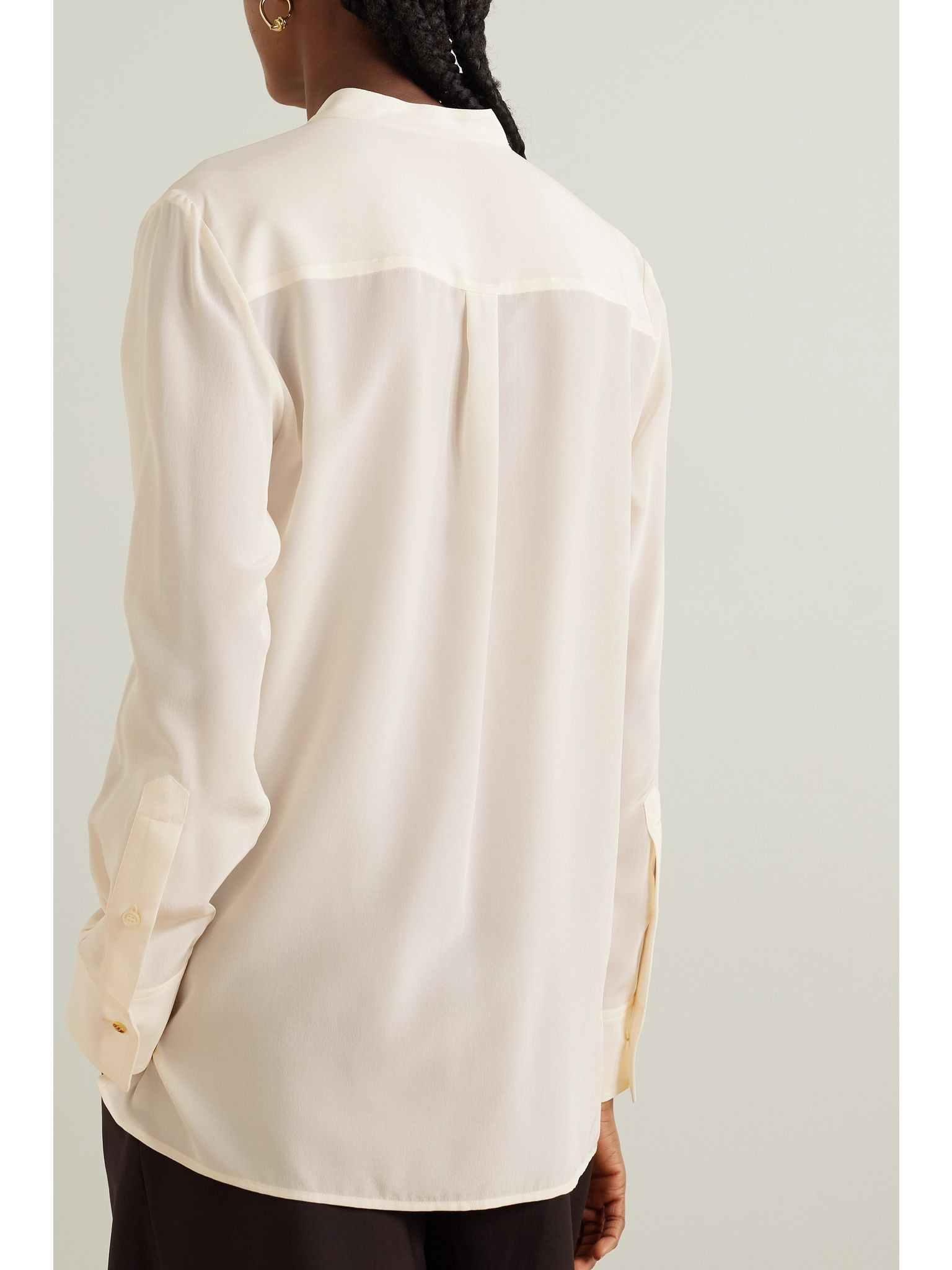 Eva silk crepe de chine blouse Neutral - 4