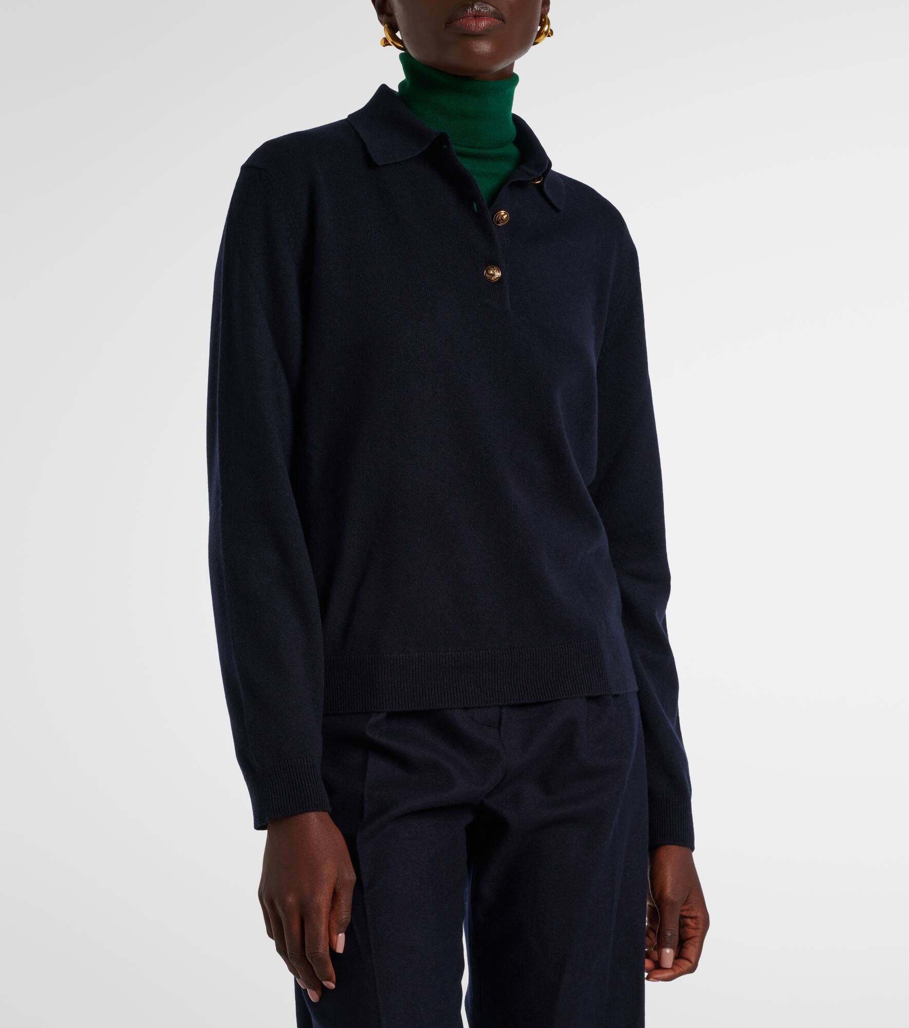 Classic cashmere polo sweater - 5