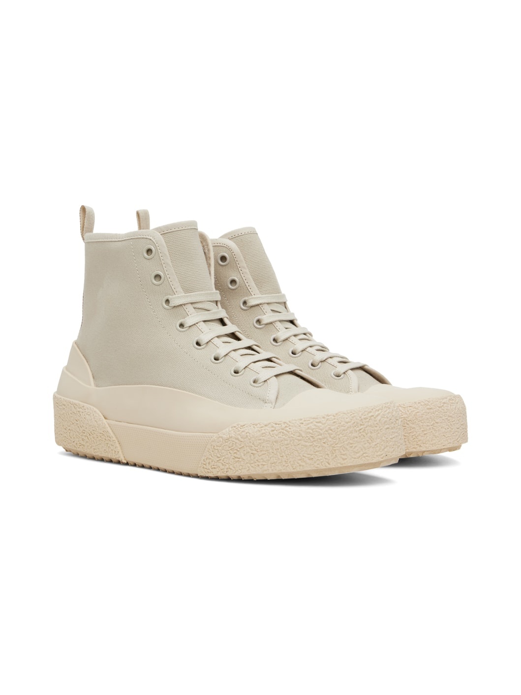 Beige Numbers Sneakers - 4