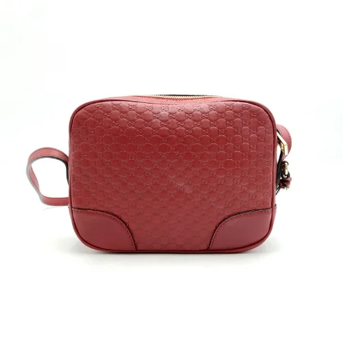 Gucci Red Micro Sima Leather Disco Bag - 1