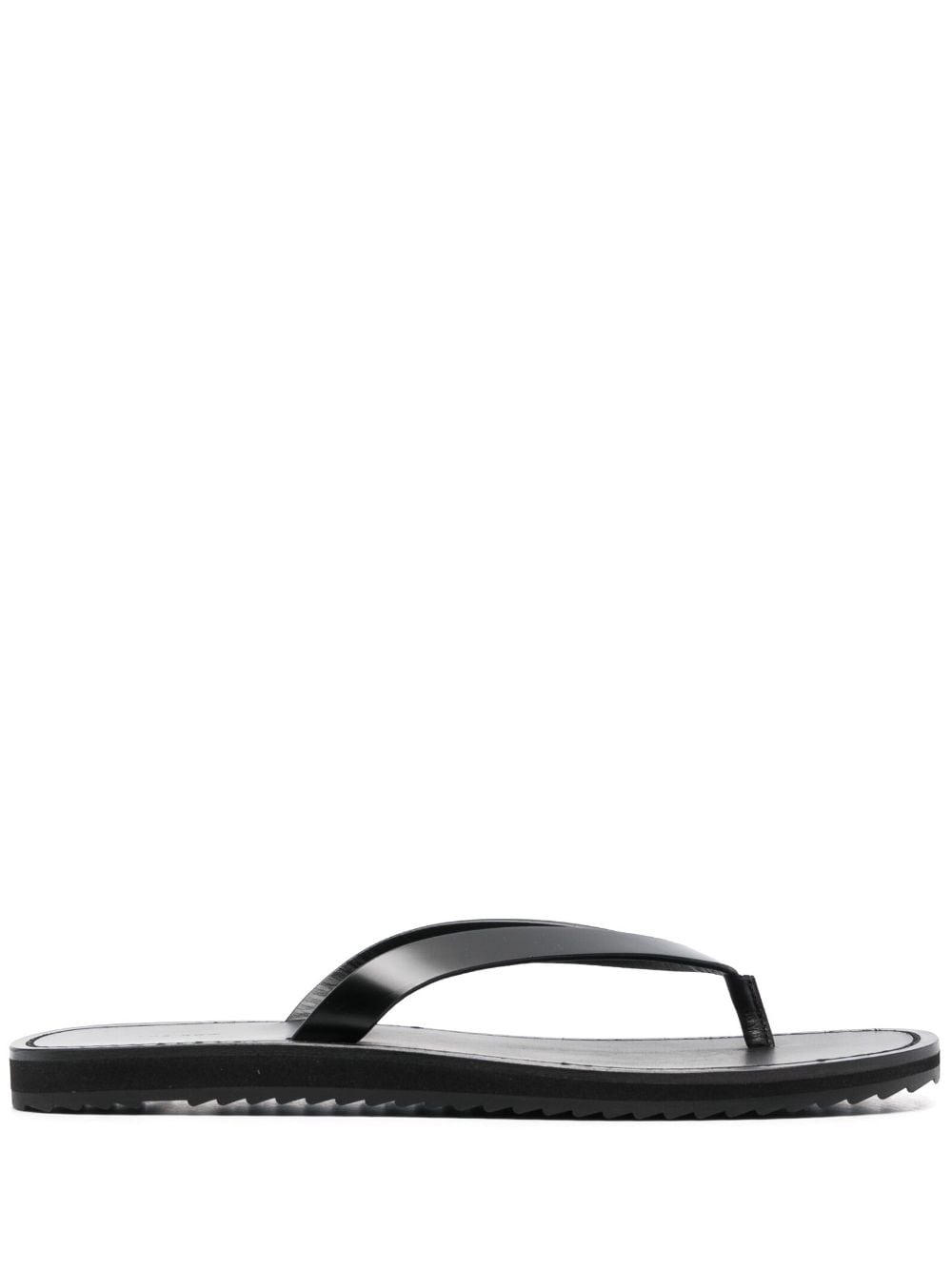 thong-strap leather flip flops - 1