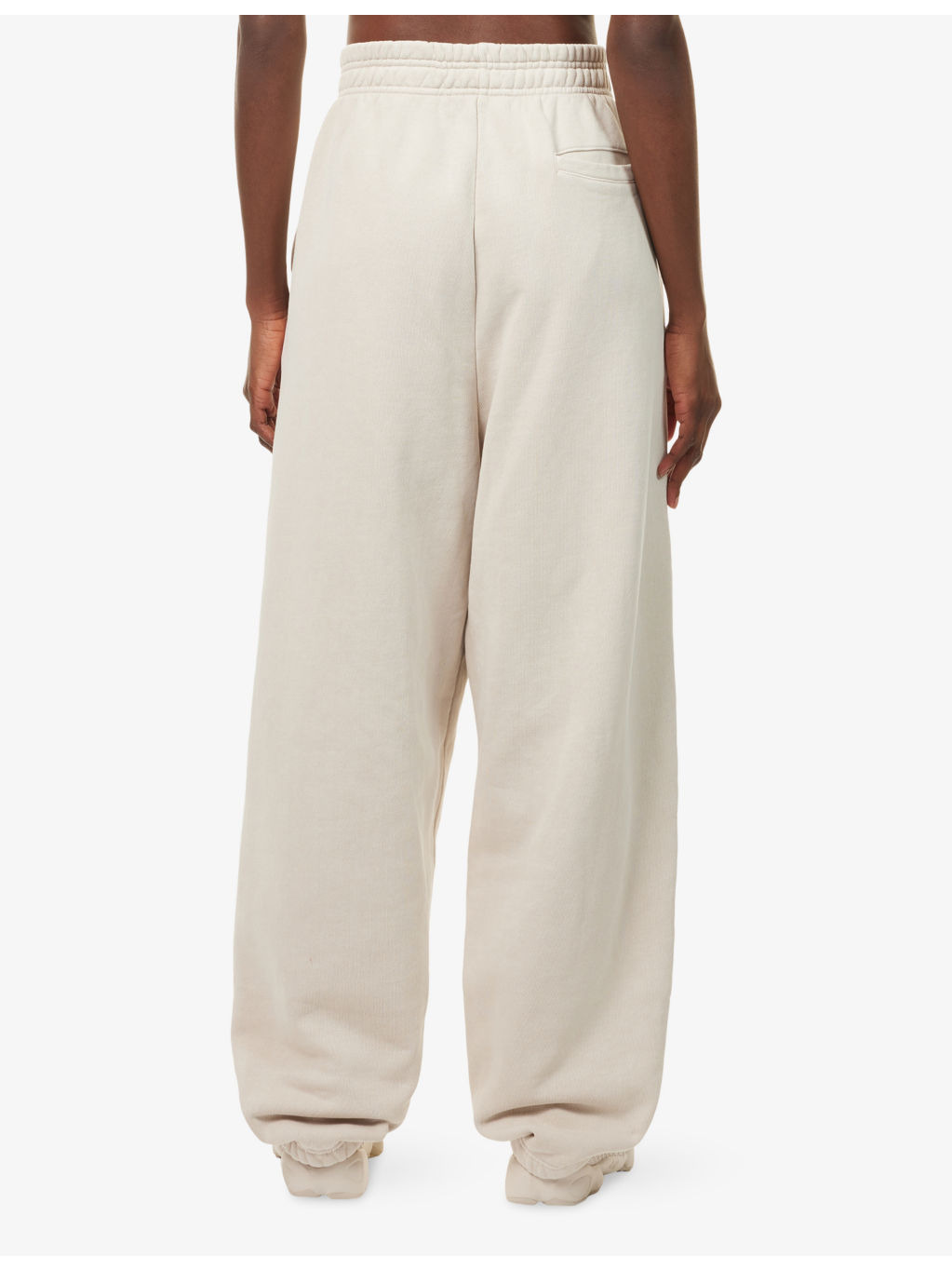 Relaxed-Fit Wide-Leg Cotton-Jersey Jogging Bottoms - 4