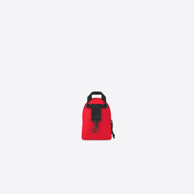 BALENCIAGA Men's Oversized Mini Backpack in Bright Red outlook