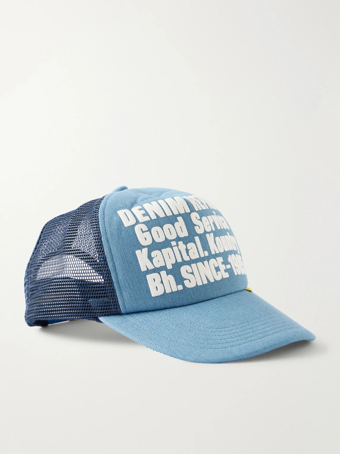 Denim Repair Service Fleece-Trimmed Printed Scuba Trucker Cap - 1