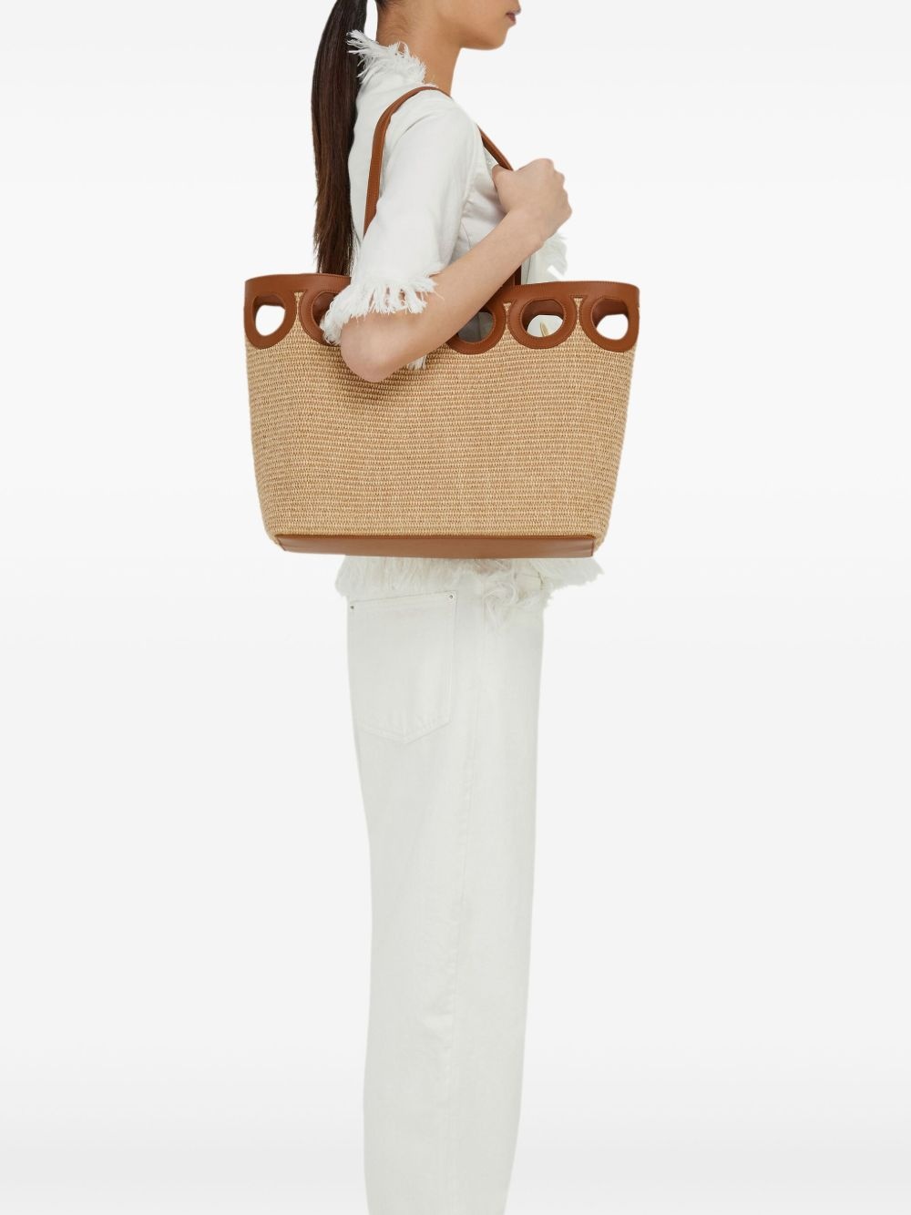 large raffia tote bag - 2