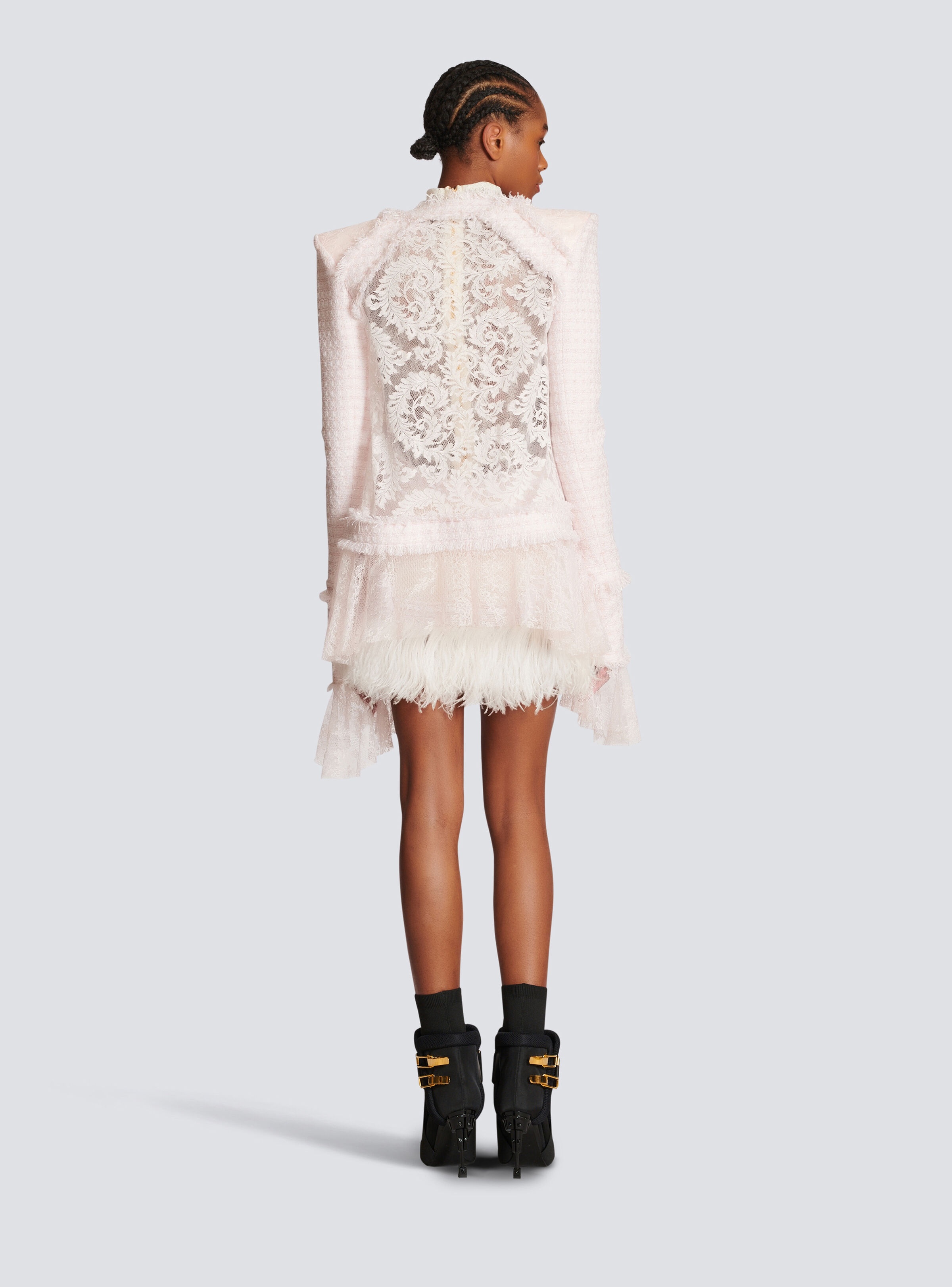 Tweed and lace jacket - 4