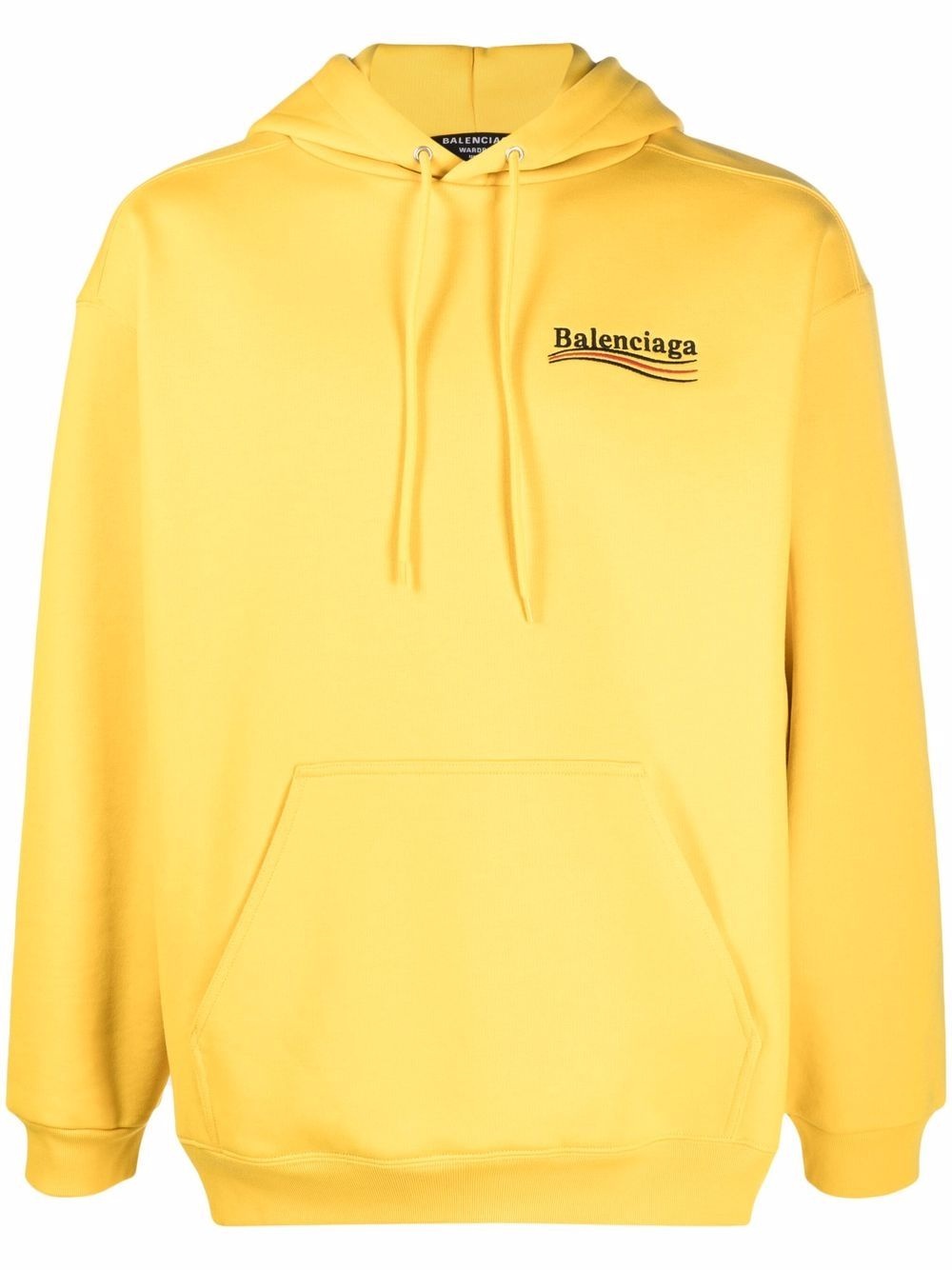 embroidered-logo drawstring hoodie - 1