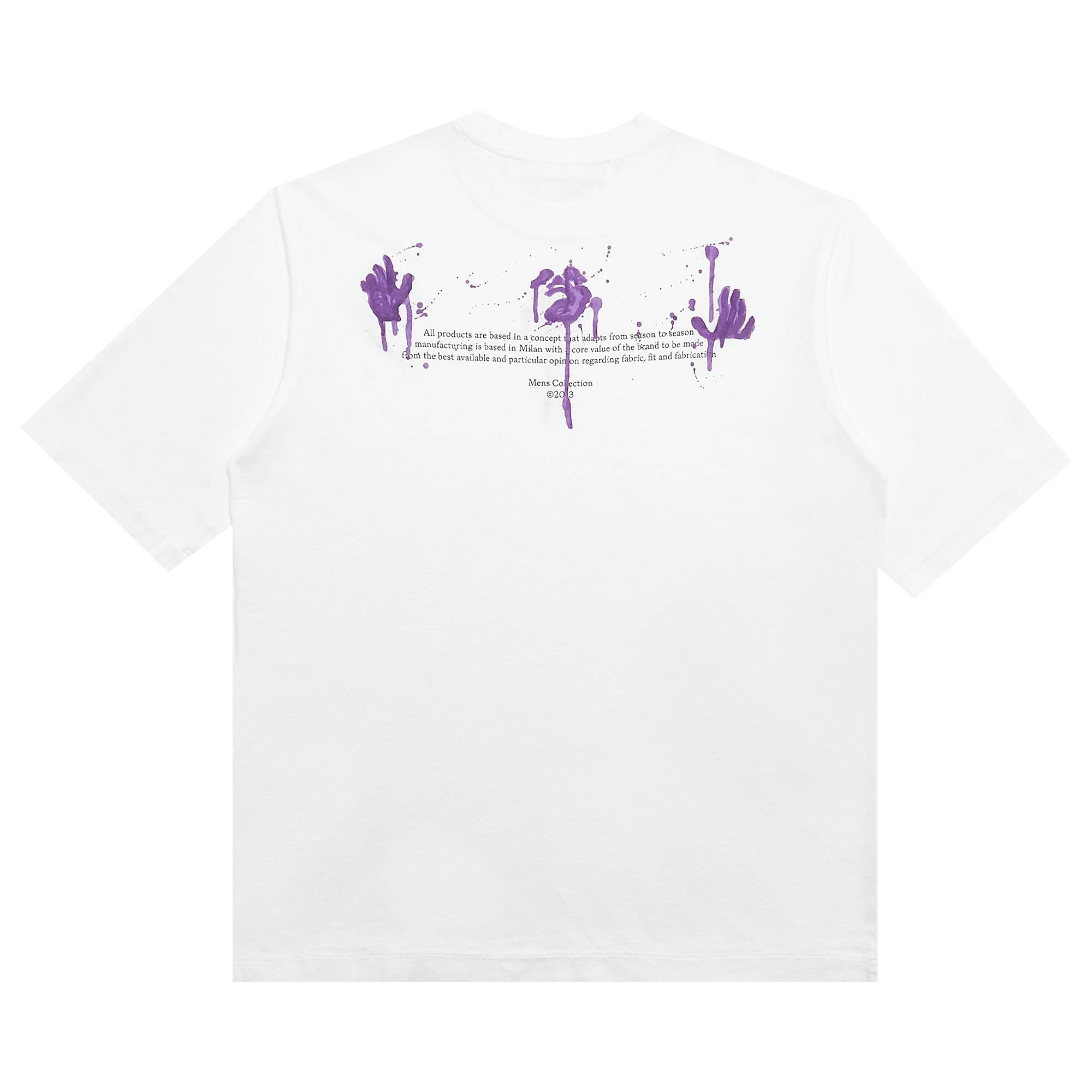 Off-White Dripped Logo Short-Sleeve Skate Tee 'White/Purple' - 2