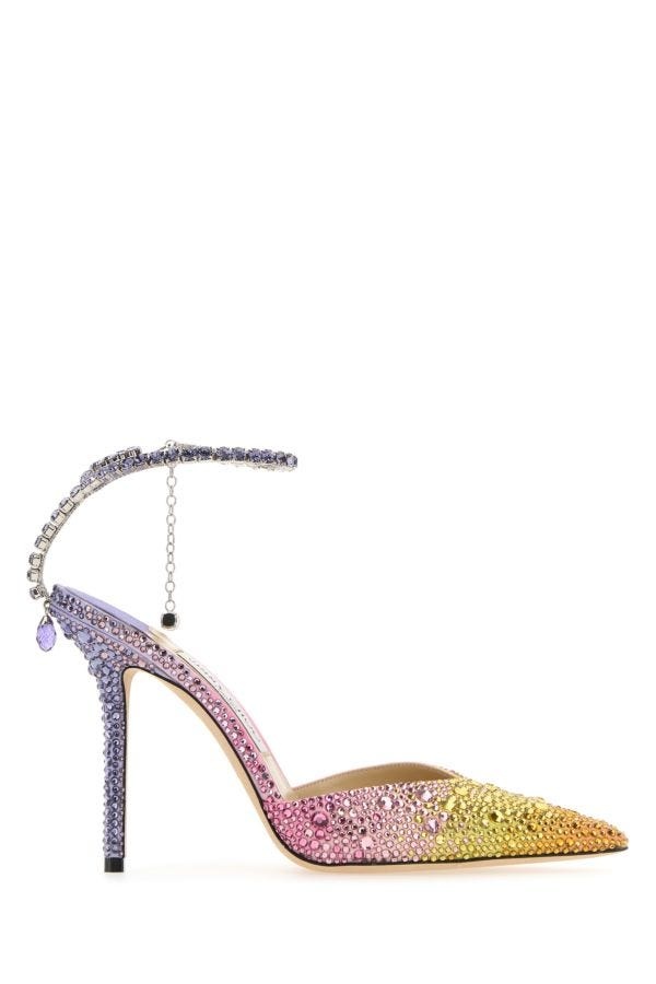 Jimmy Choo Woman Embellished Leather Saeda 100 Pumps - 1