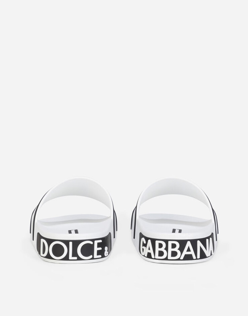 Dolce & Gabbana Rubber beachwear sliders with high-frequency detailing outlook