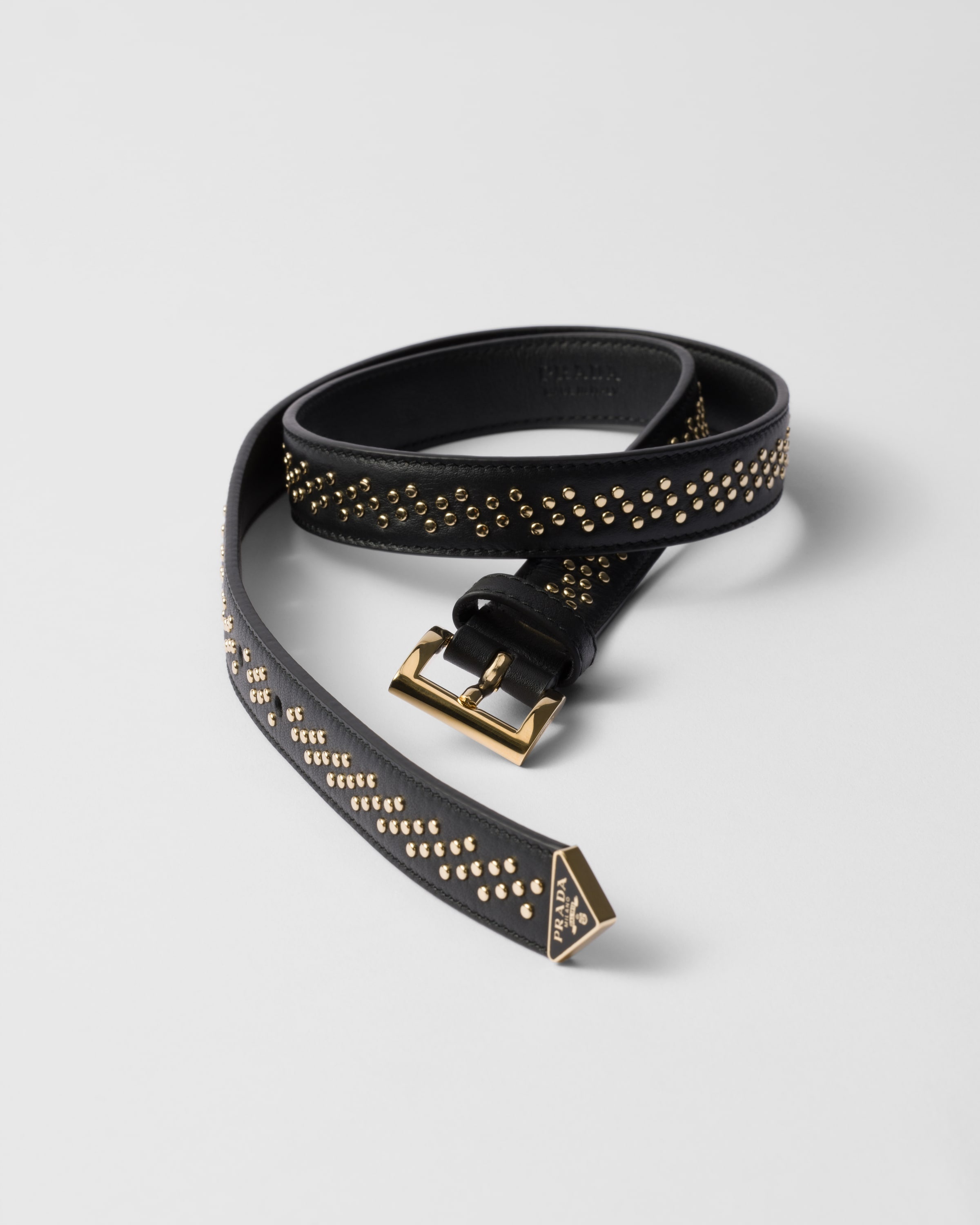 Leather belt with studs - 2
