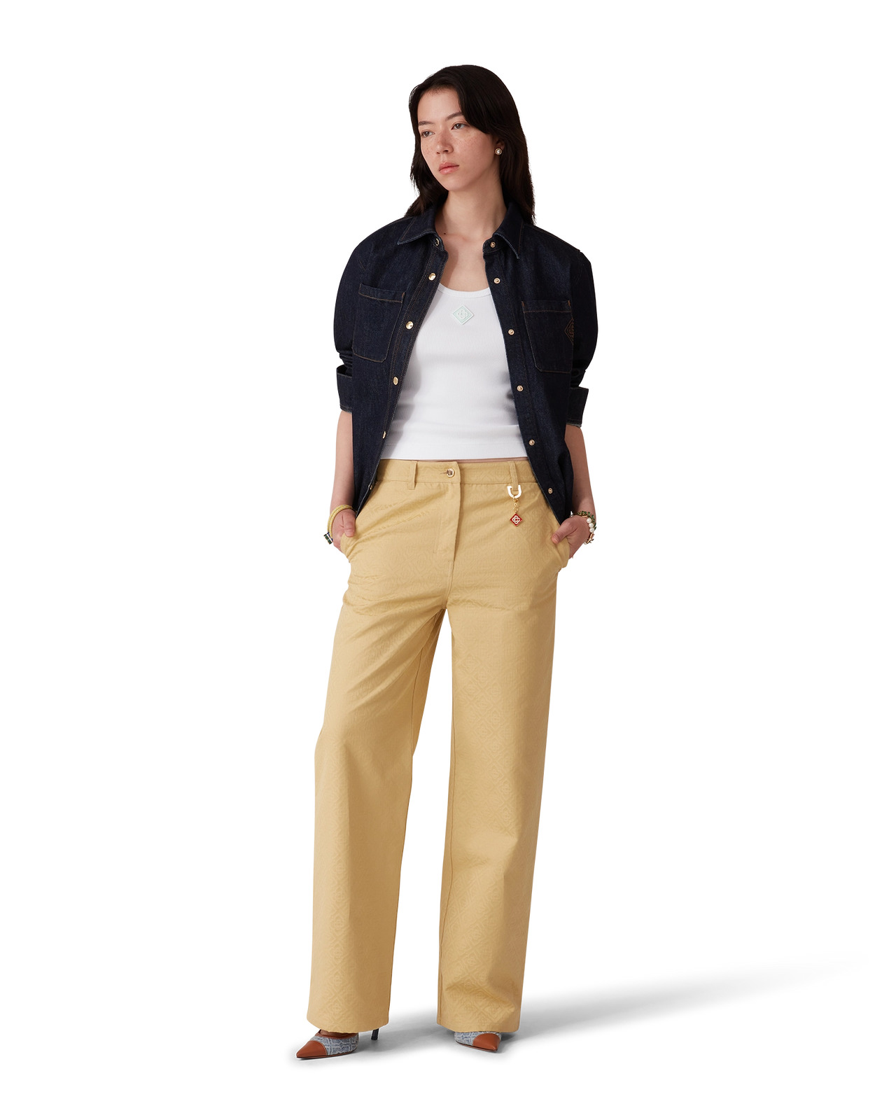 Cotton Monogram Jacquard Trousers - 2