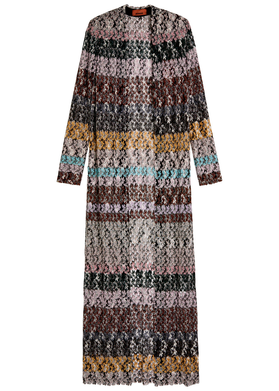 Missoni Striped Metallic-knit Cardigan - 1