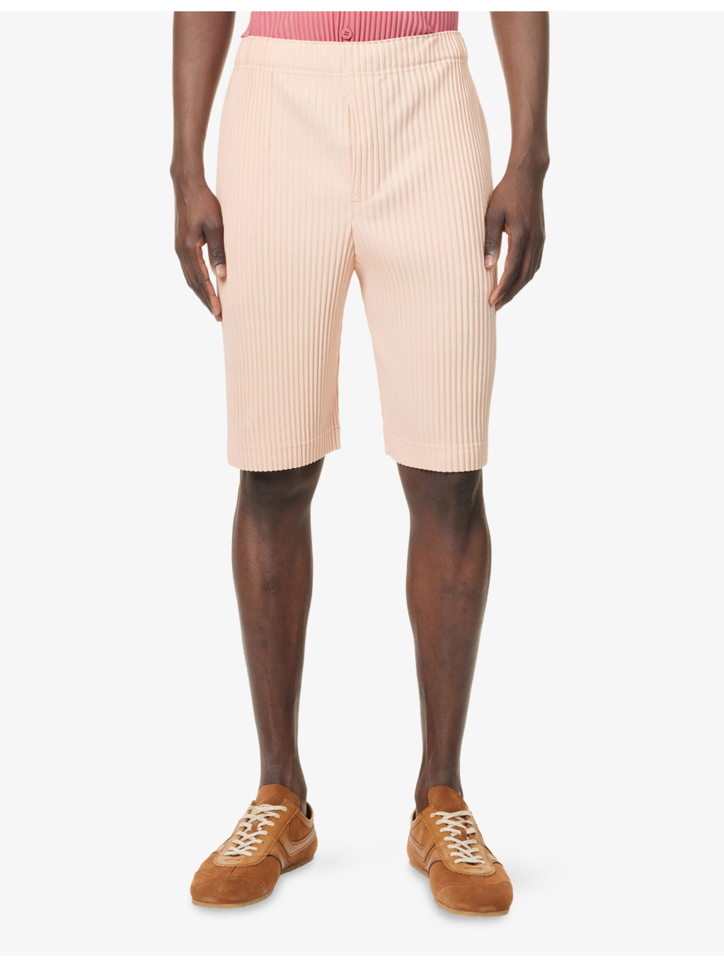 Pleats Regular-Fit Knitted Shorts - 3