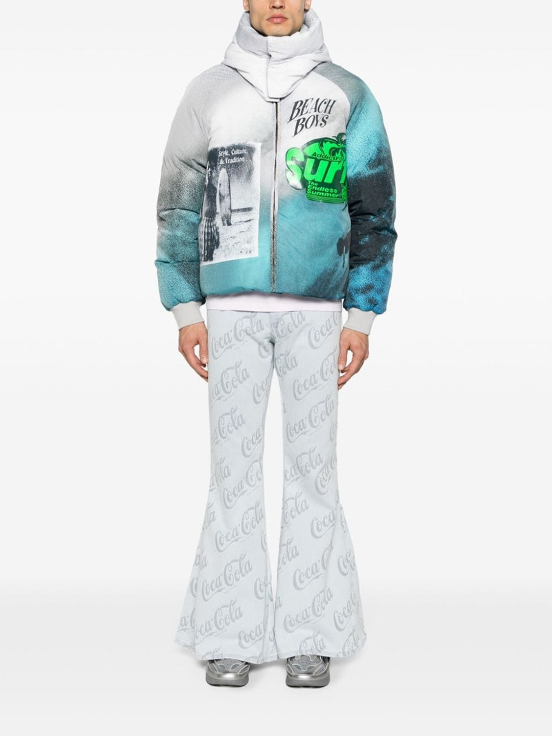 ERL x Coca-Cola jacquard flared jeans outlook