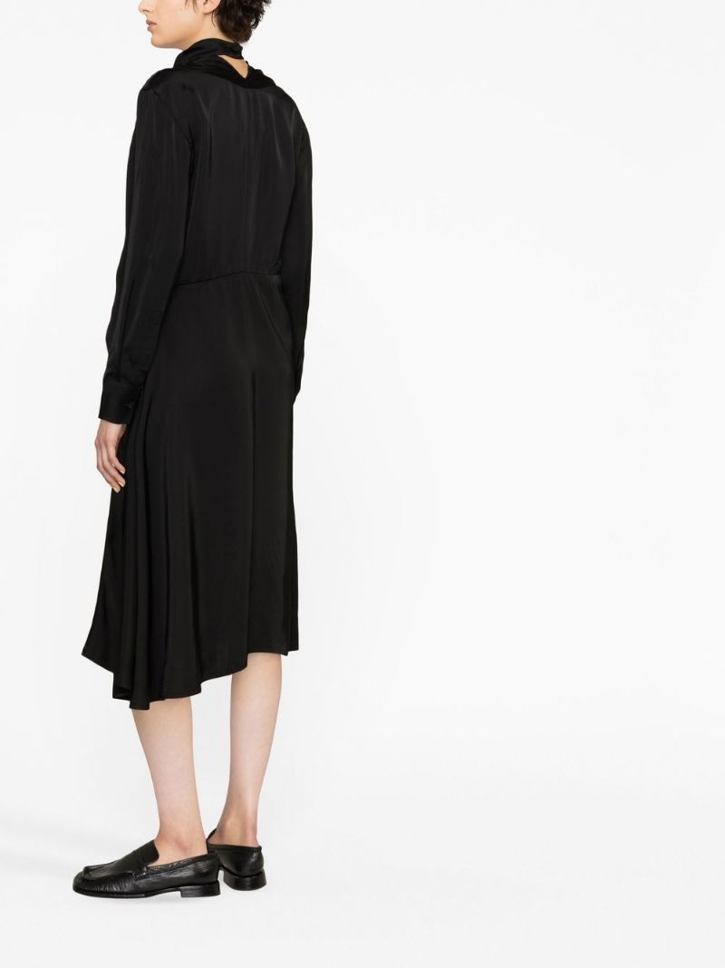 long-sleeve A-line dress - 3