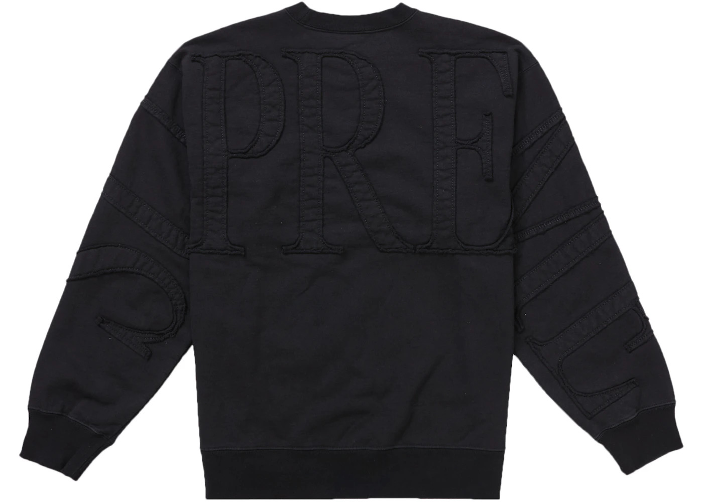 Supreme Tonal Applique Crewneck Black - 2