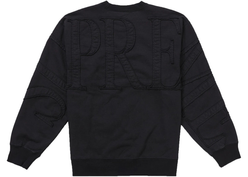 Supreme Supreme Tonal Applique Crewneck Black outlook