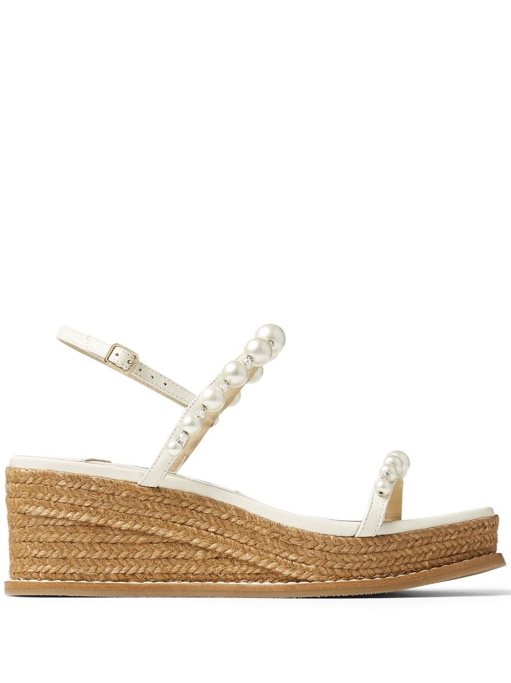 Amatuus pearl-embellished 60mm wedge sandals - 1