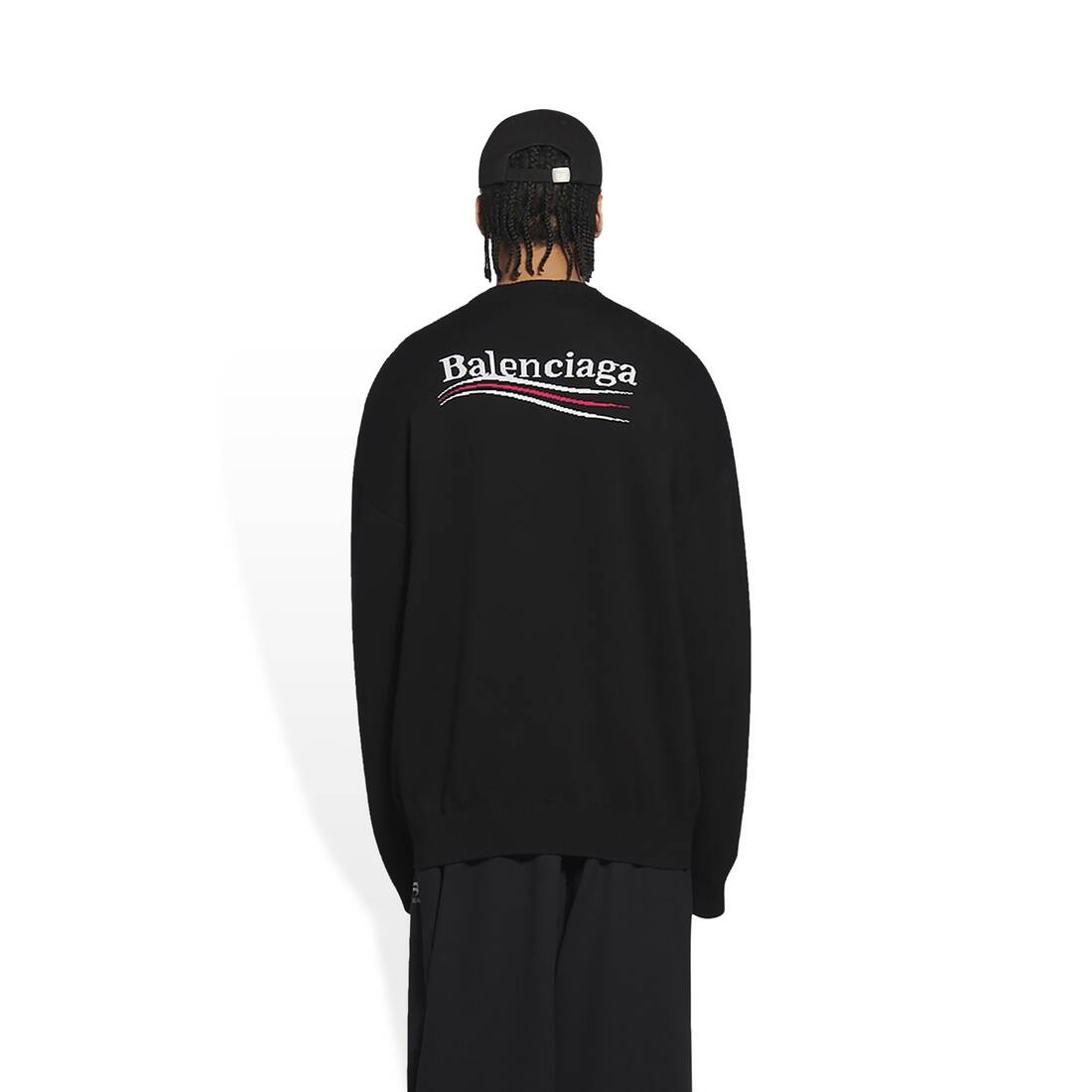 【BALENCIAGA】Political Campaign パーカー ★関税送料込み Balenciaga Black zip hoodie Political Campaign | TheDoubleF