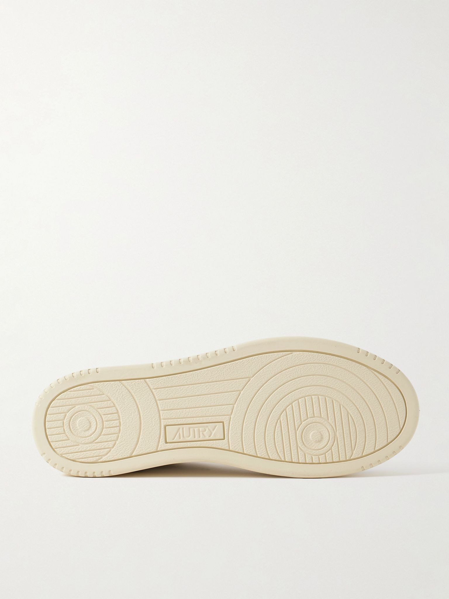 Medalist Suede-Trimmed Leather Sneakers White - 3