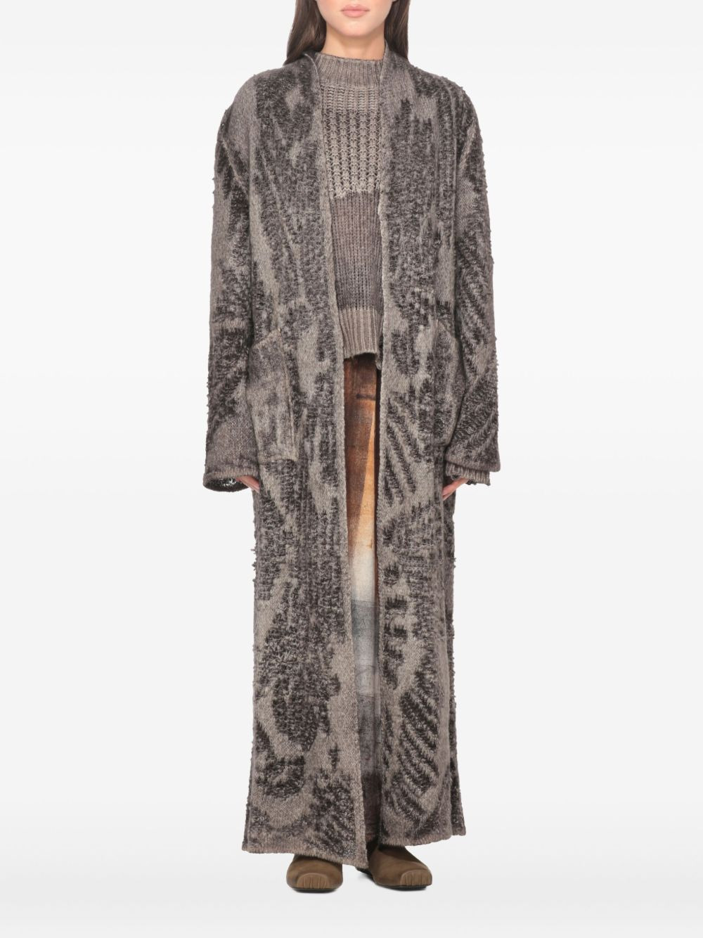 open-front long cardigan - 2