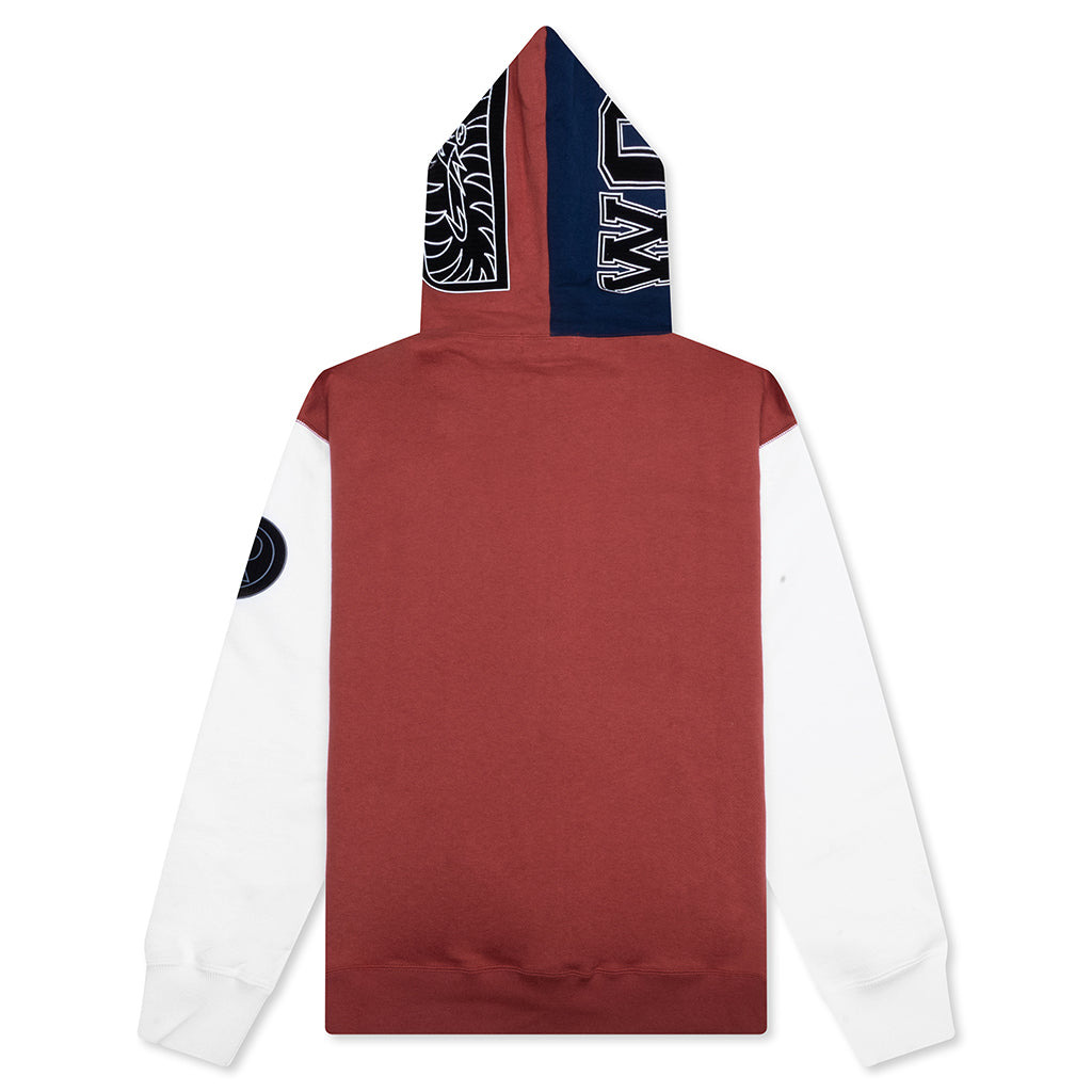 SHARK FULL ZIP HOODIE FRANCE - BURGUNDY - 2