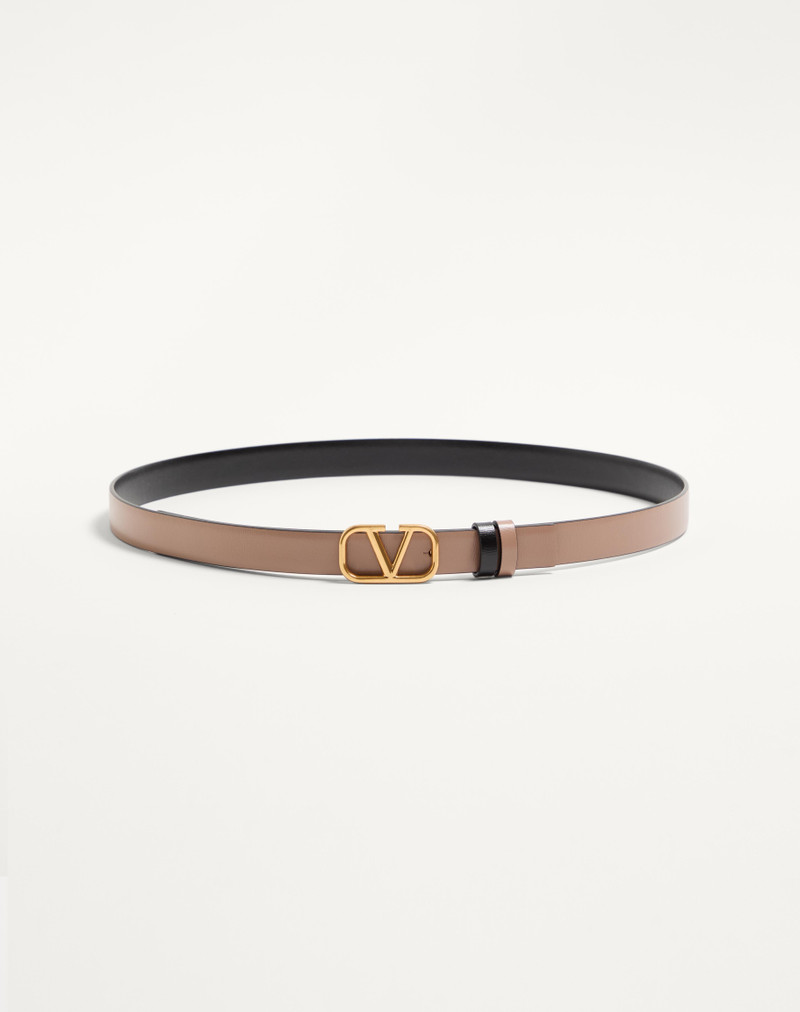 REVERSIBLE VLOGO SIGNATURE BELT IN GLOSSY CALFSKIN 20 MM 1
