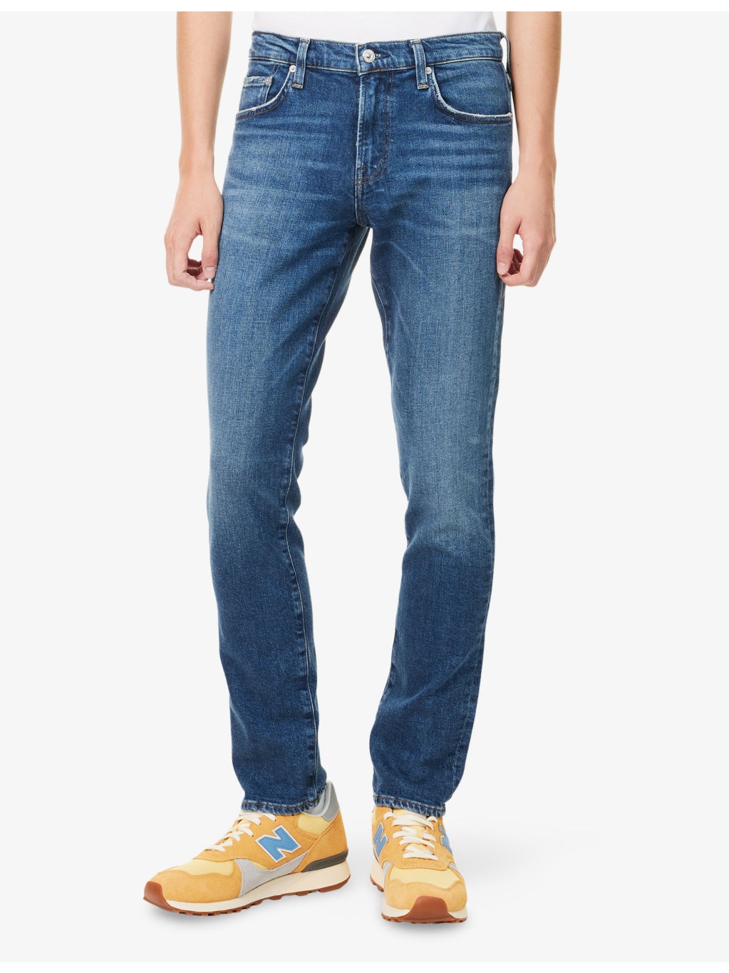 London tapered-leg slim-fit stretch-denim jeans - 3
