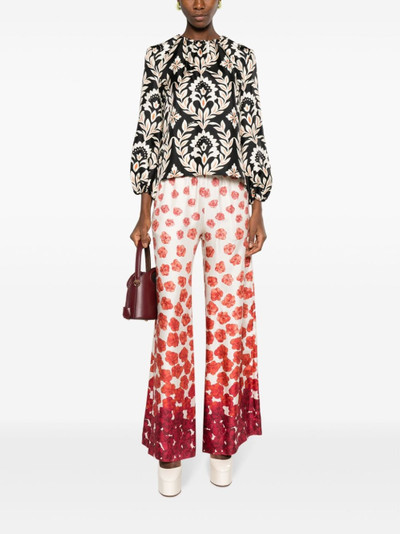 La DoubleJ graphic-print silk blouse outlook