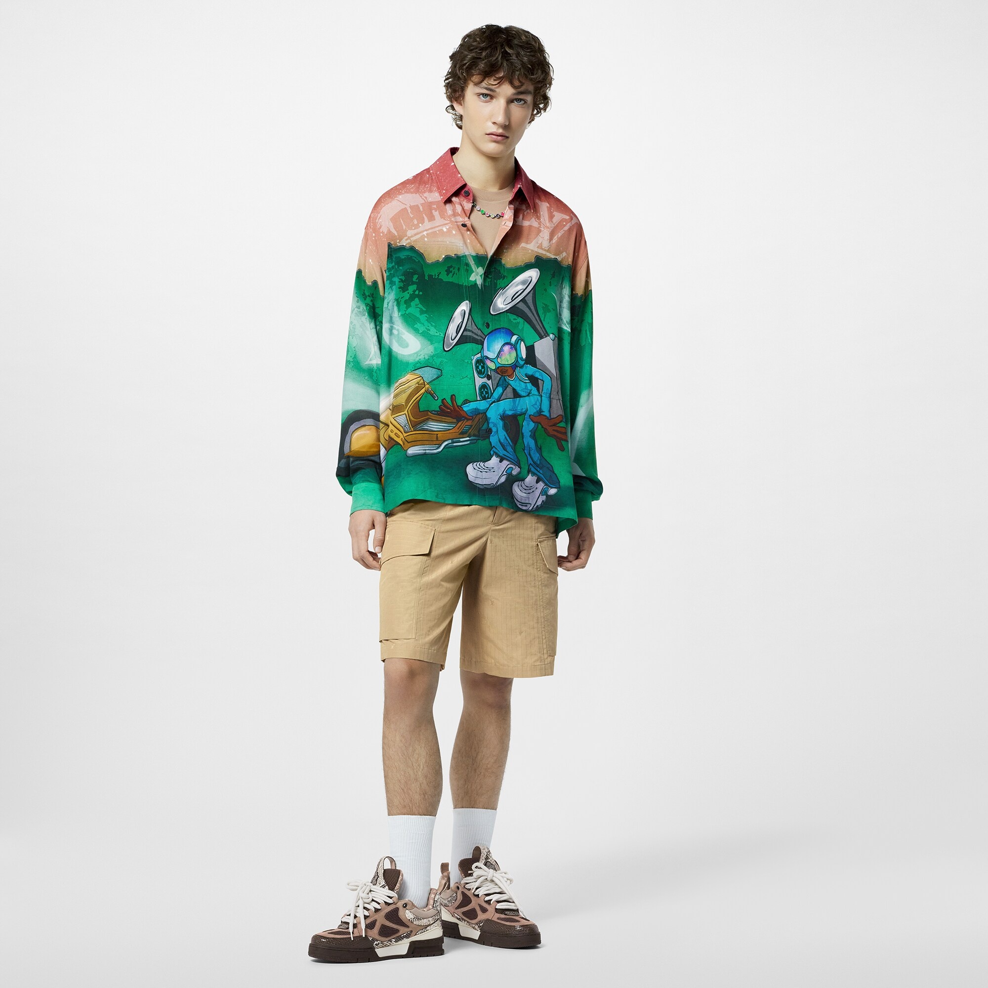 Printed Long-Sleeved Shirt - 2