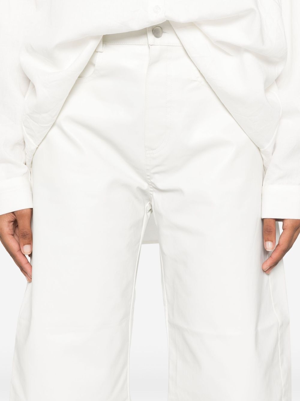 textured straight trousers - 5