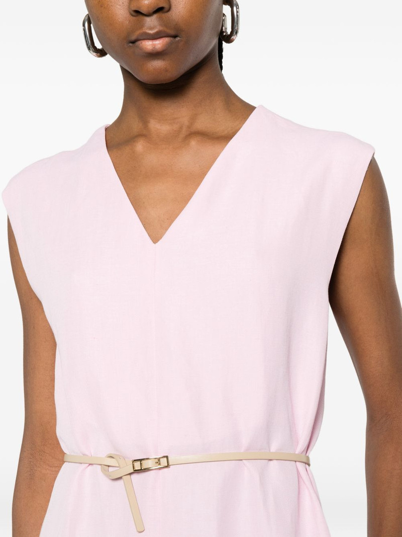 V-neck belted dress 5