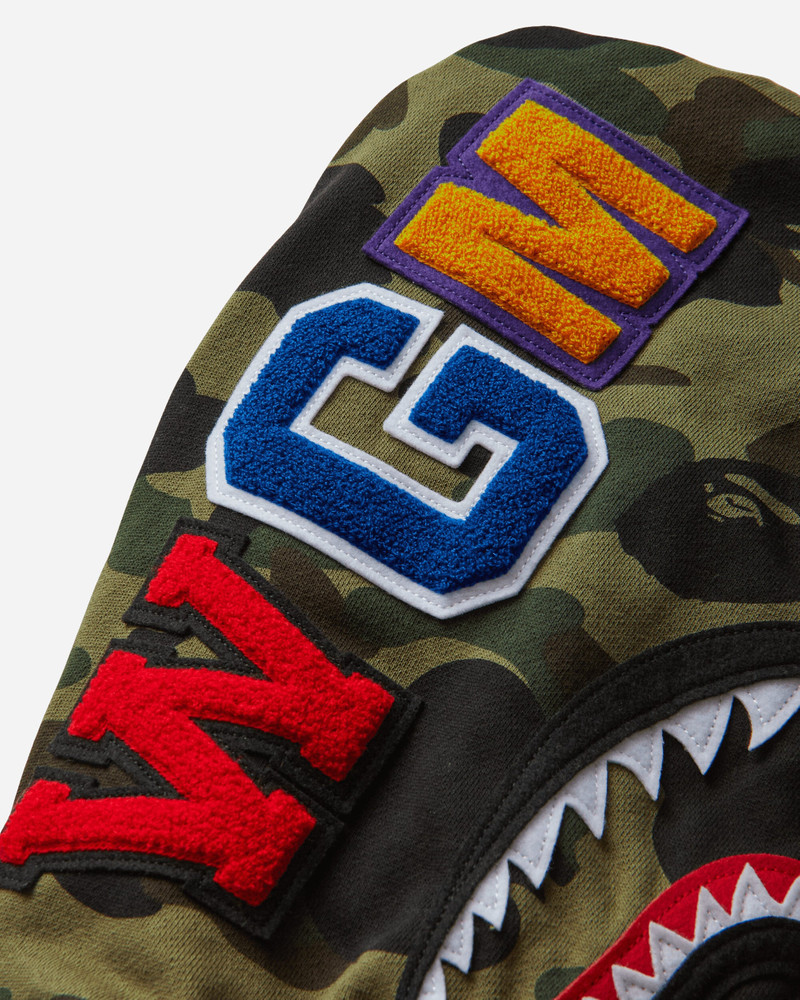 A BATHING APE® Men's 1st Camo Shark Full Zip Hoodie Green outlook