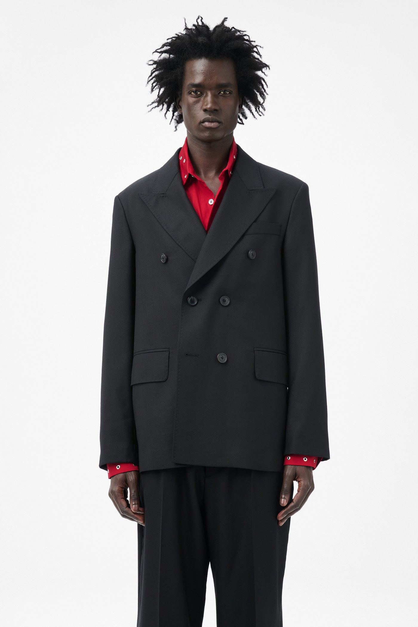 Unconstructed DB Blazer Black Panama Wool - 3