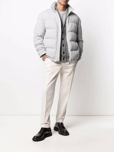 Brunello Cucinelli padded zipped cashmere jacket outlook