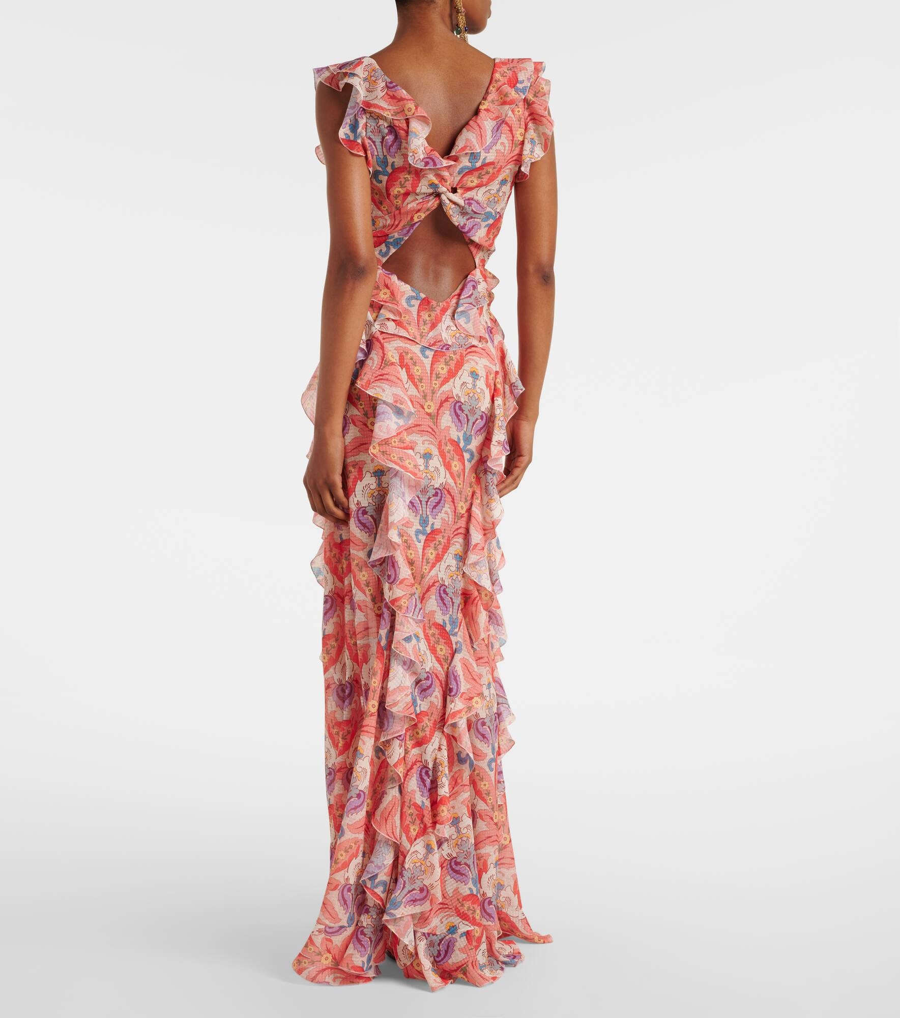 Paisley ruffled maxi dress - 3