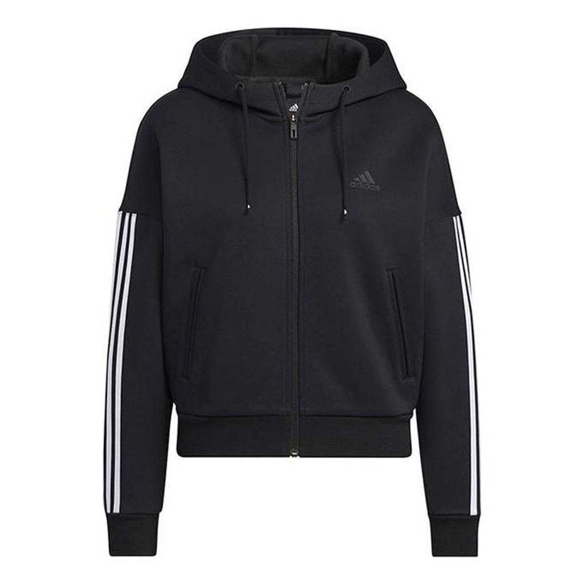 (WMNS) adidas Must Have Knit Jacket 'Black' HM7046 - 1