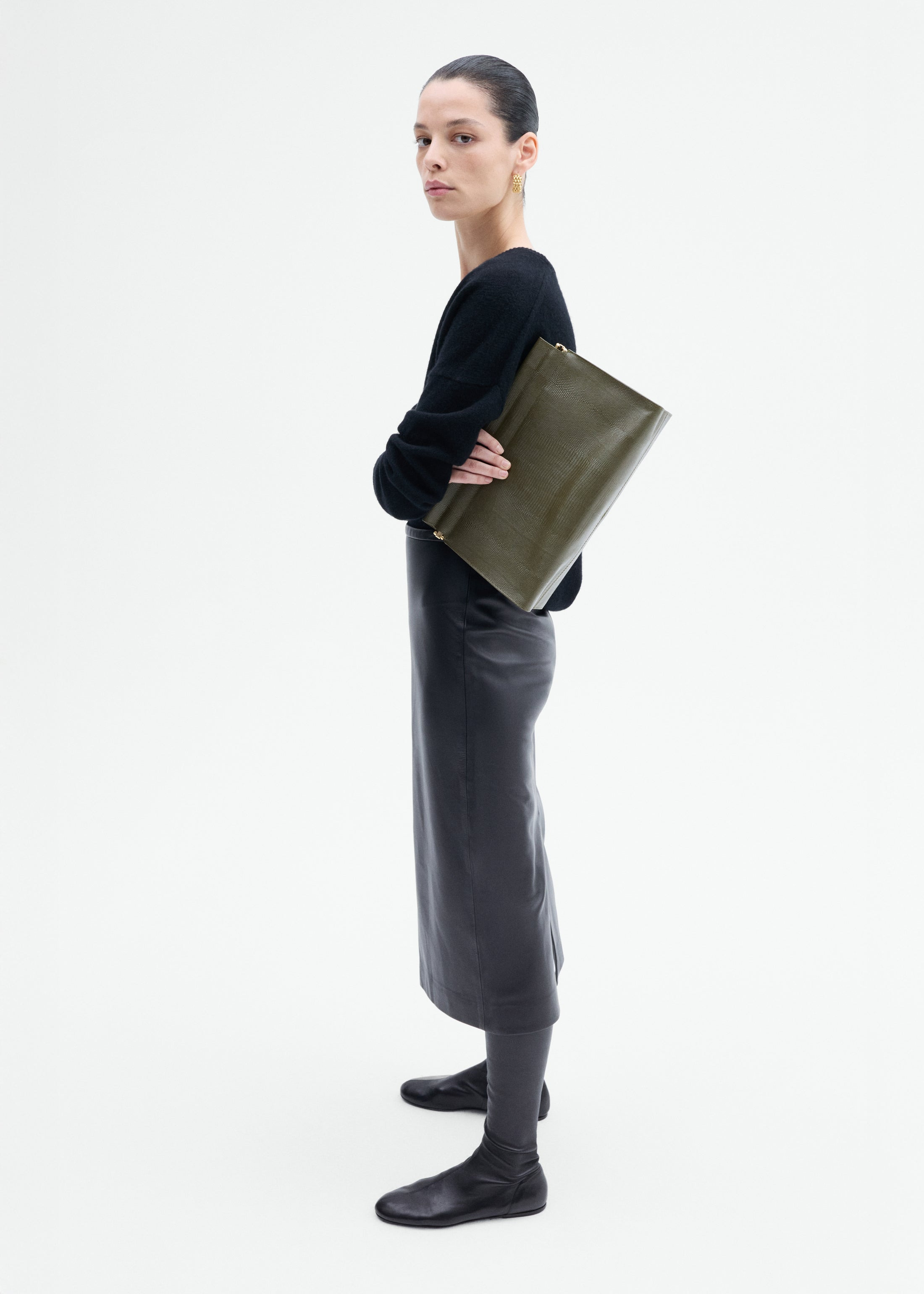 V-Neck Sweater in Cashmere - 5