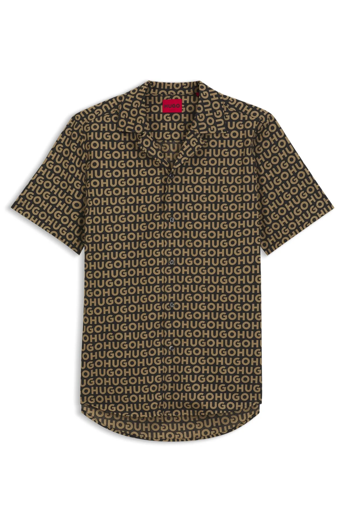 RELAXED-FIT SHIRT IN PRINTED COTTON CANVAS - 1