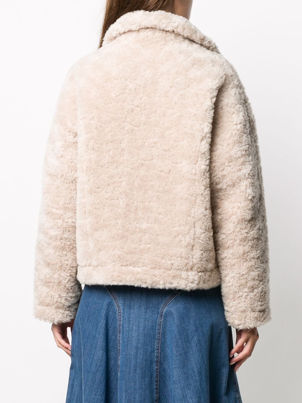 shearling short jacket - 4