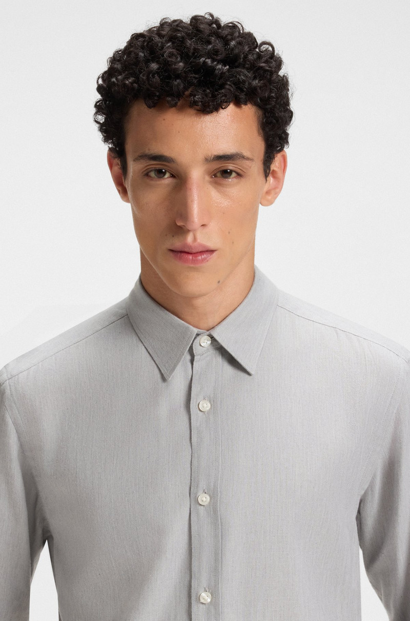 REGULAR-FIT SHIRT IN COTTON-BLEND FLANNEL 3