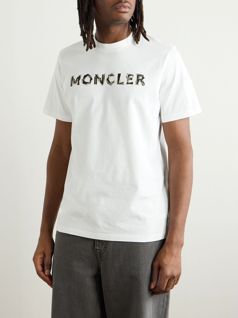 Logo-Print Cotton-Jersey T-Shirt White 3