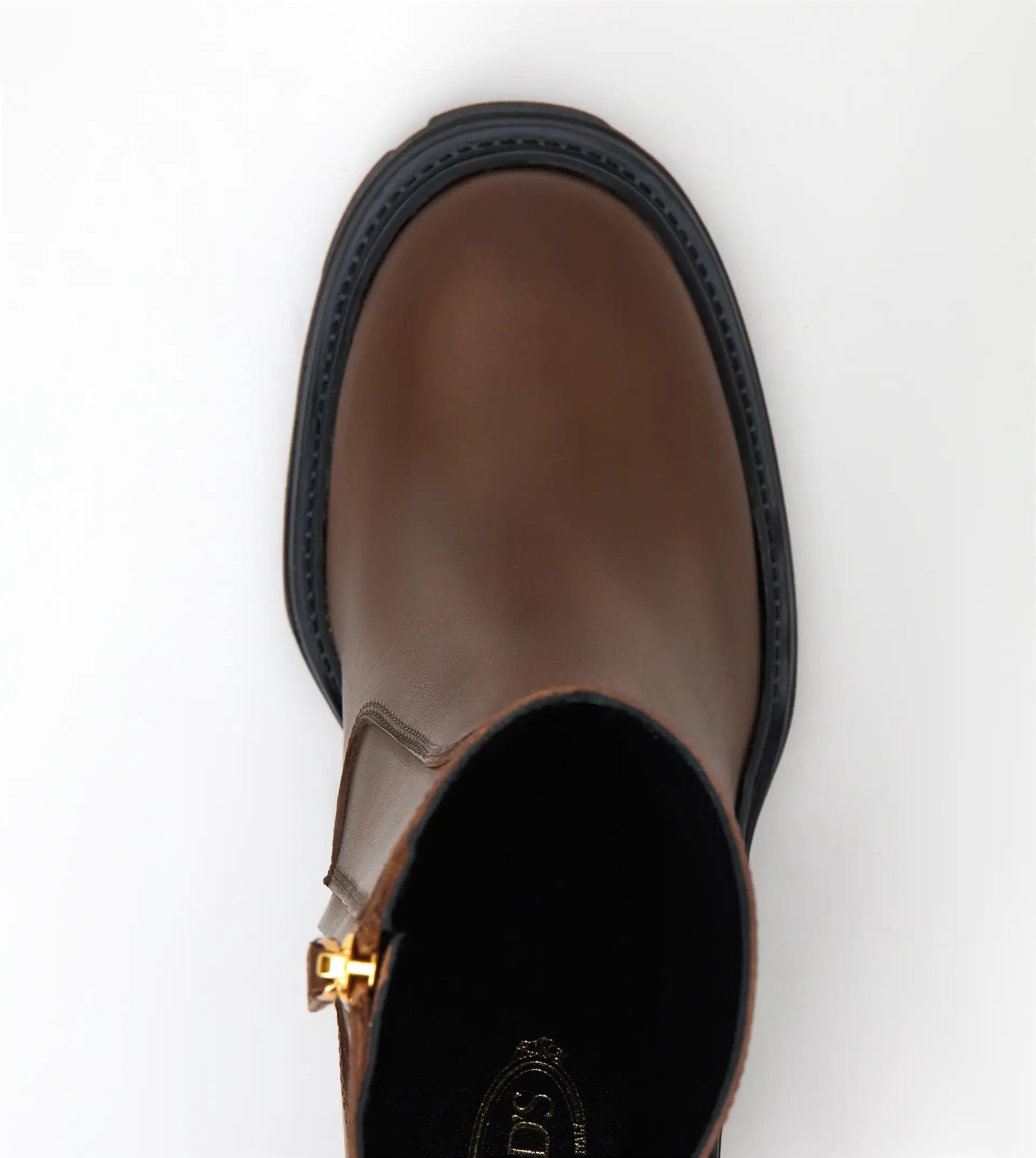 ANKLE BOOTS IN LEATHER - BROWN - 4