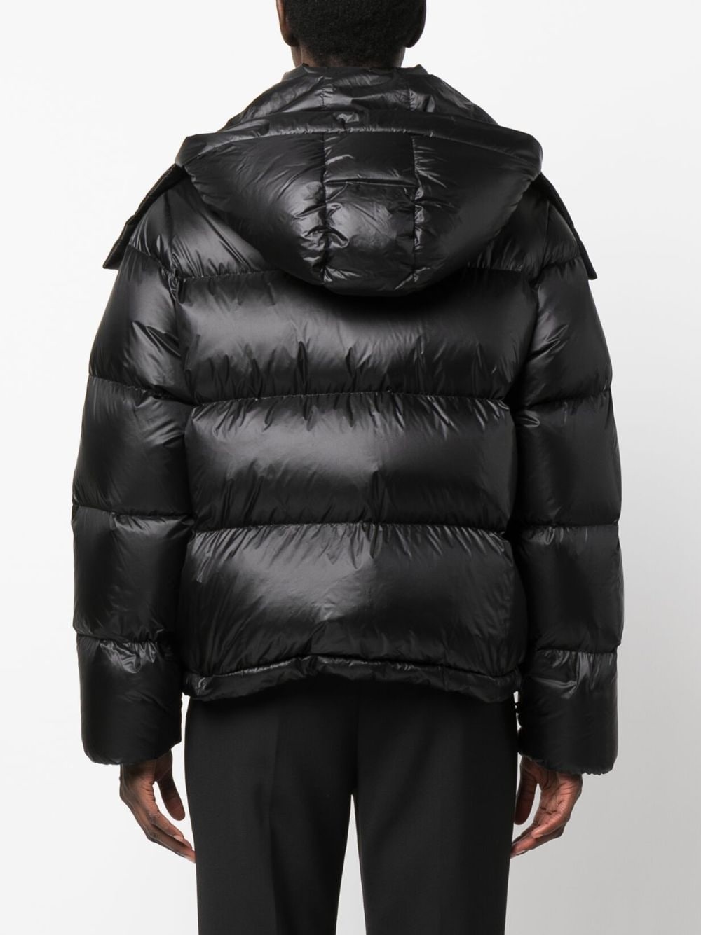 padded quilted hooded jacket - 4