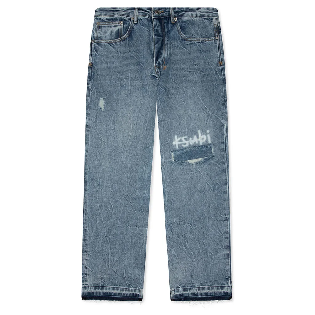 ANTI K TRASHED 1999 PANT - PUBLIC BLUE - 1
