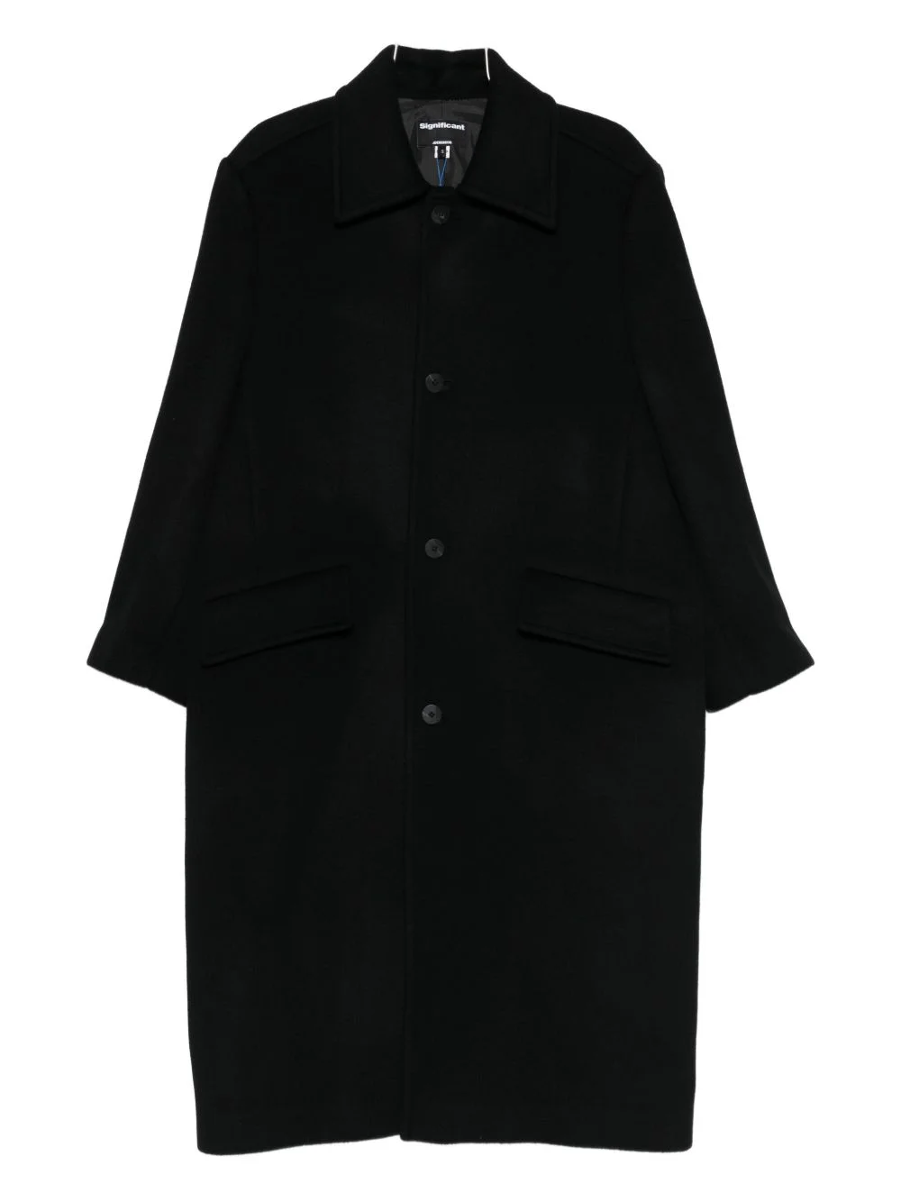 button flap-pocket coat - 1