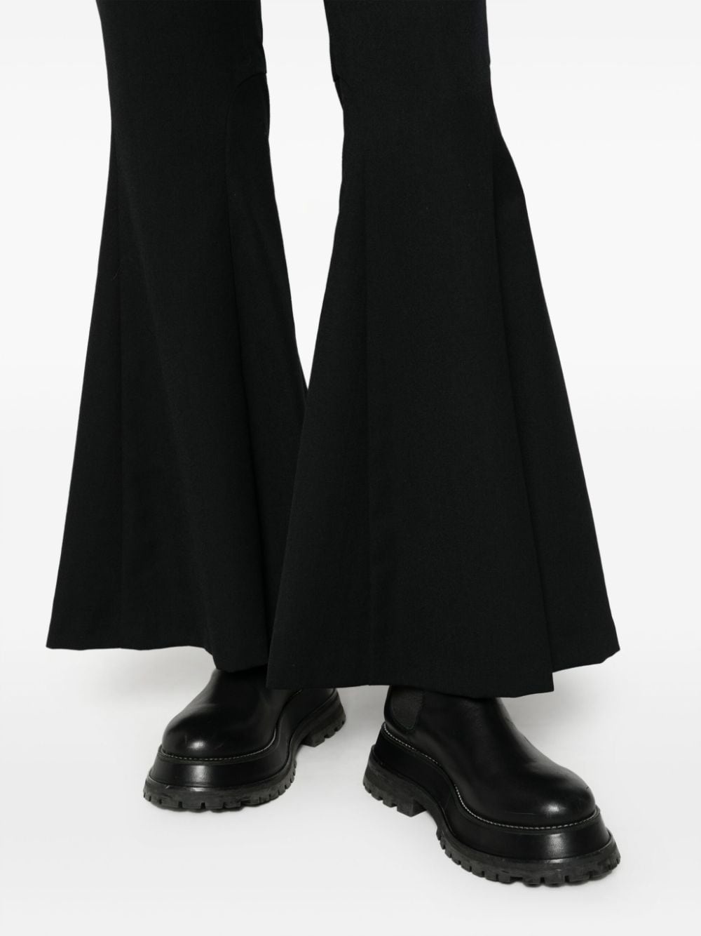 high-waist flared trousers - 5