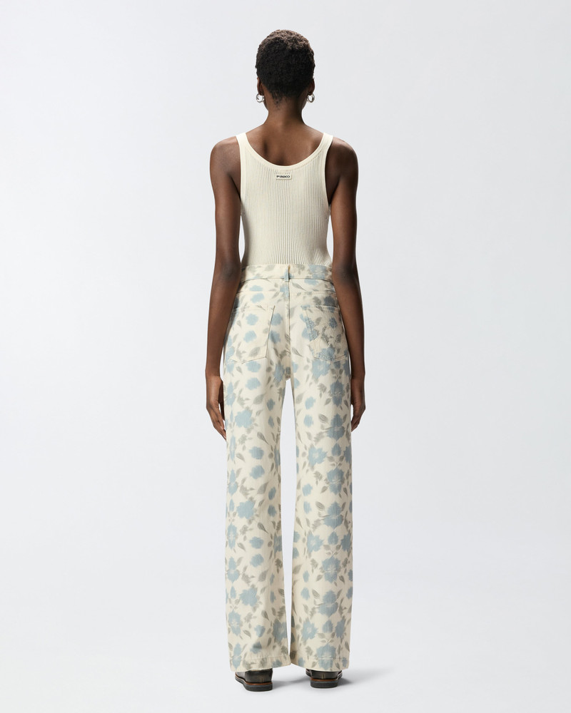 WIDE-LEG TROUSERS WITH COTTAGE FLOWER PRINT 5