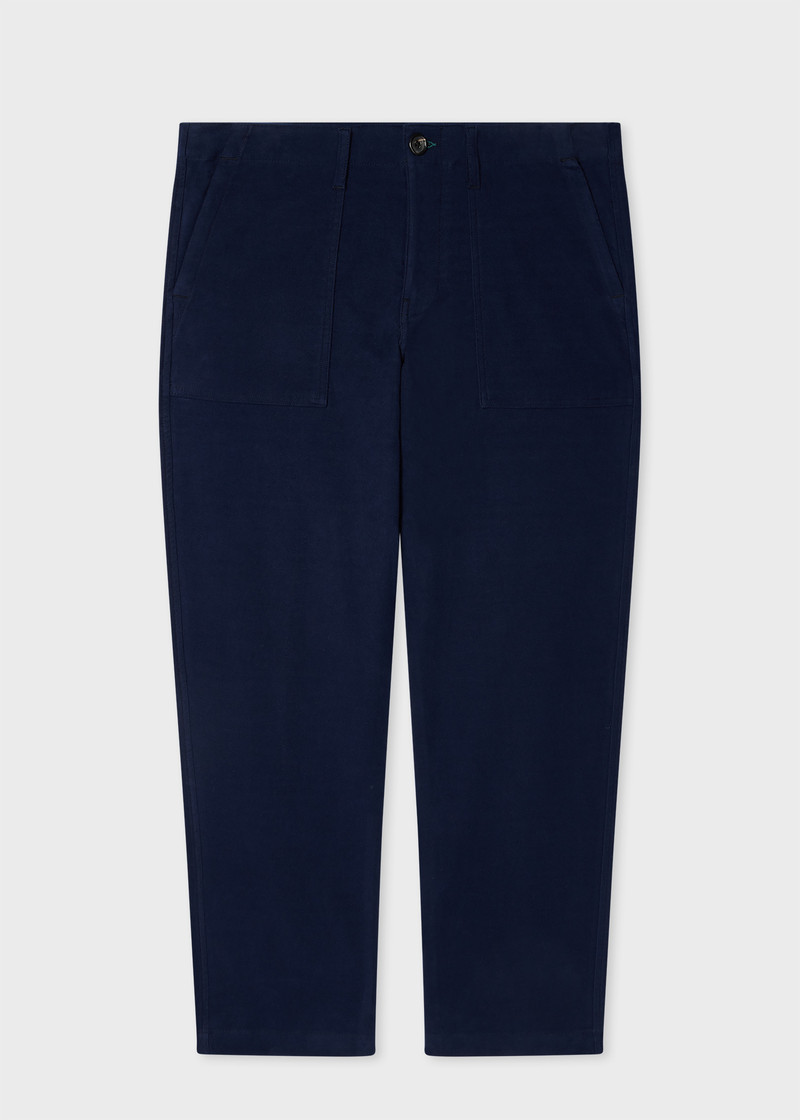 Navy Moleskin Patch-Pocket Trousers 1